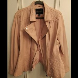 Plus size women faux leather Jacket